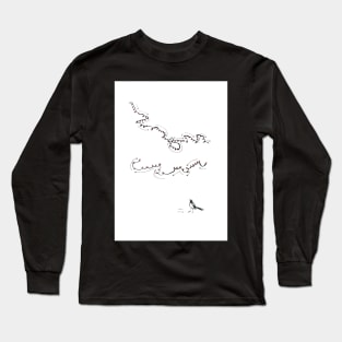 Willy Wagtail hop map Long Sleeve T-Shirt